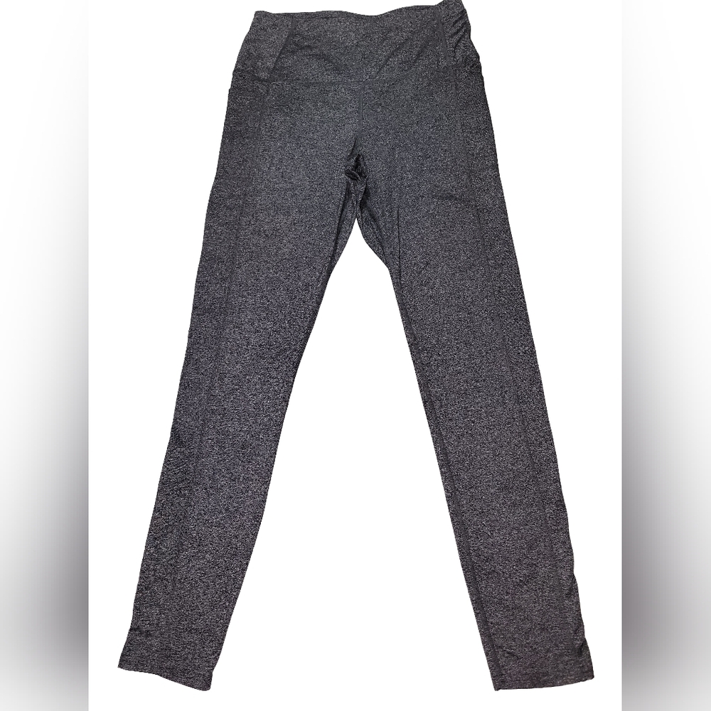 Skechers GO WALK High-Waisted Leggings Charcoal Gray Medium |Side Pockets EUC